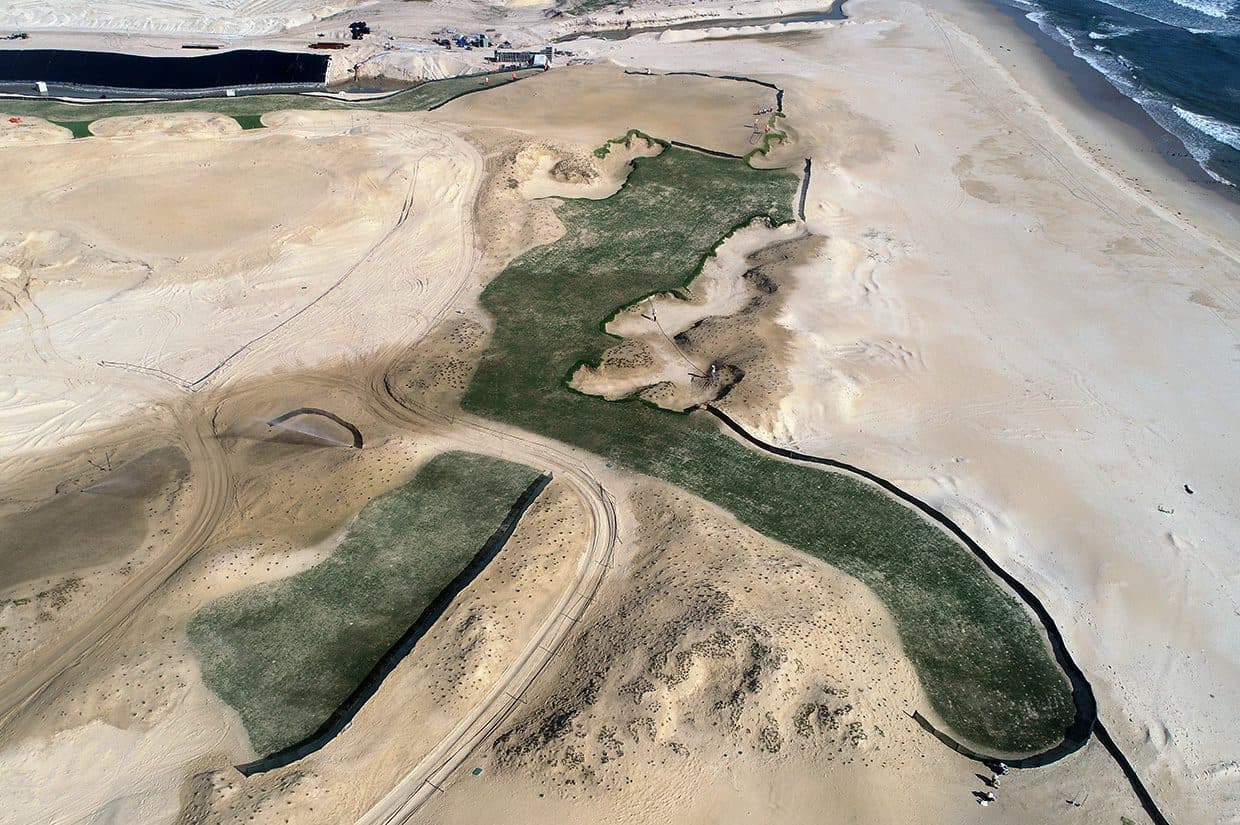 Golf course under construction in the dunes at Hoiana Shores, Vietnam