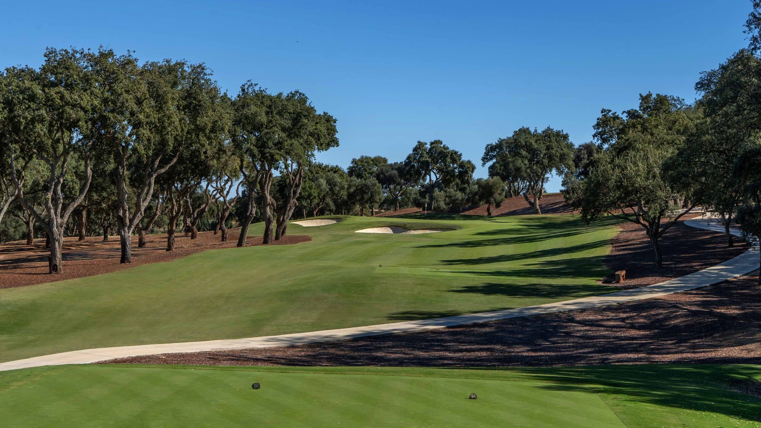 Maintained fairway and green at The San Roque Club, Spain