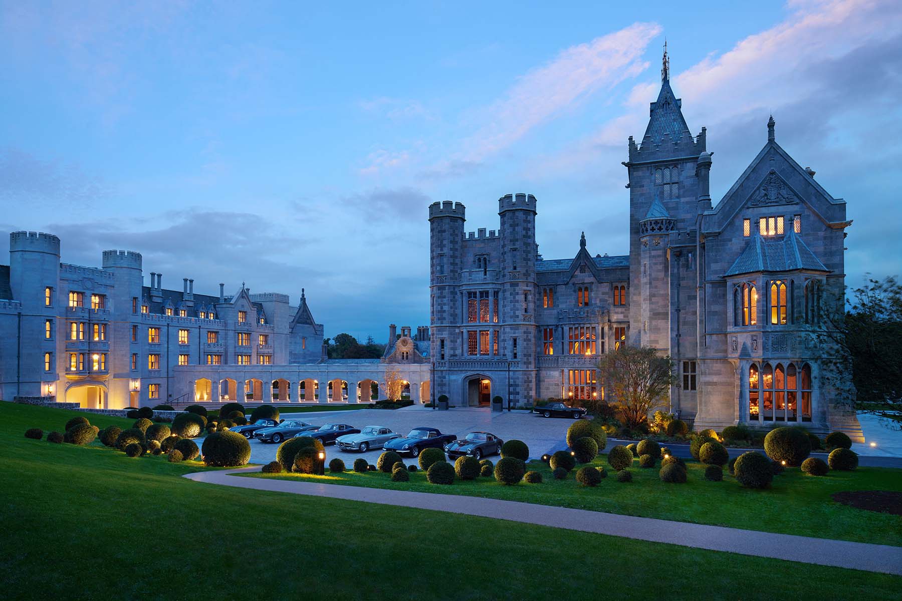 Adare Manor at dusk
